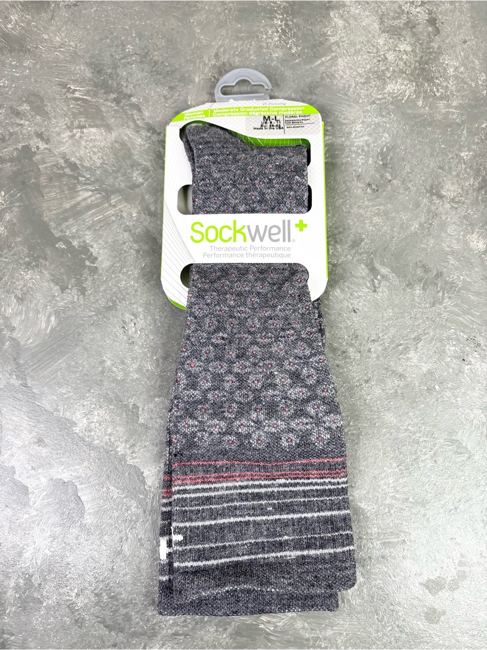 Sockwell Women's Therapeutic Performance Socks patterned design merino wool new